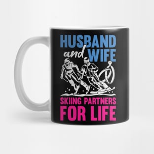 Husband And Wife Skiing Partners For Life Mug